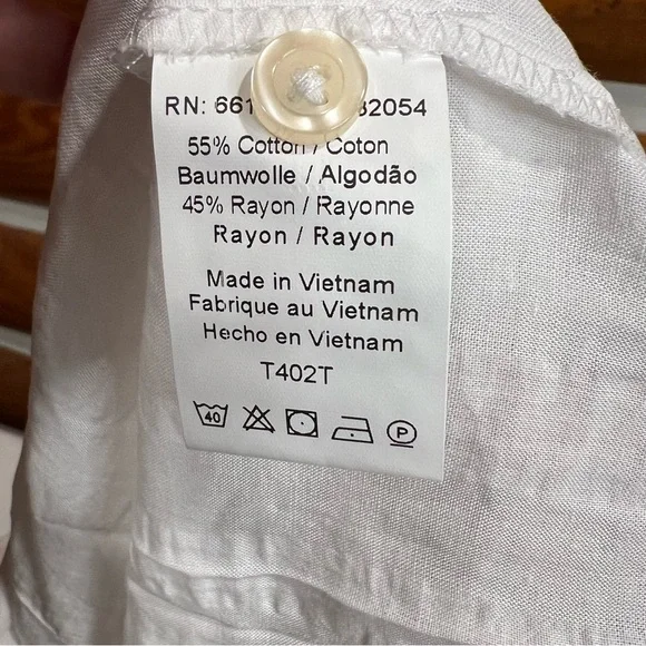 Anthropologie White Sleeveless Blouse‎ Medium - Picture 5 of 5